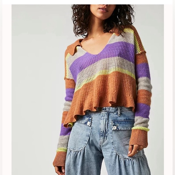 Free People Ives Cashmere Pullover Top Sz M - Picture 6 of 6